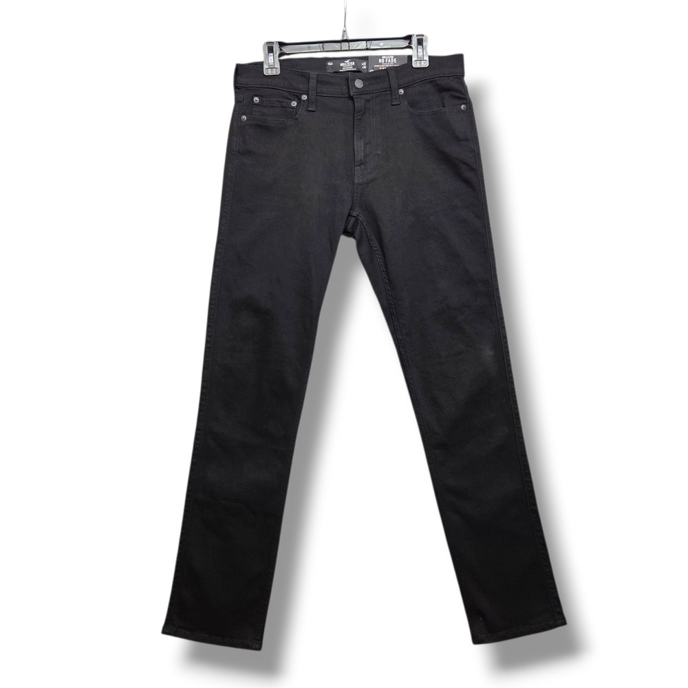 Hollister Slim Straight Jeans Mens‎ 32 x 34 No Fade Black